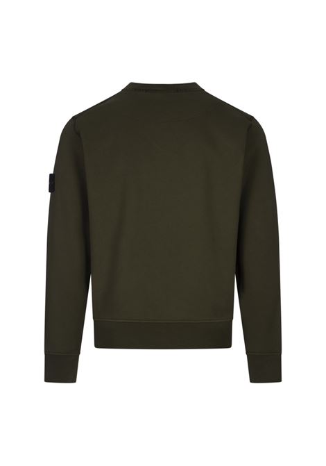 Felpa In Pile Di Cotone Organico Verde Militare STONE ISLAND | K1S156100044-S0051V0054